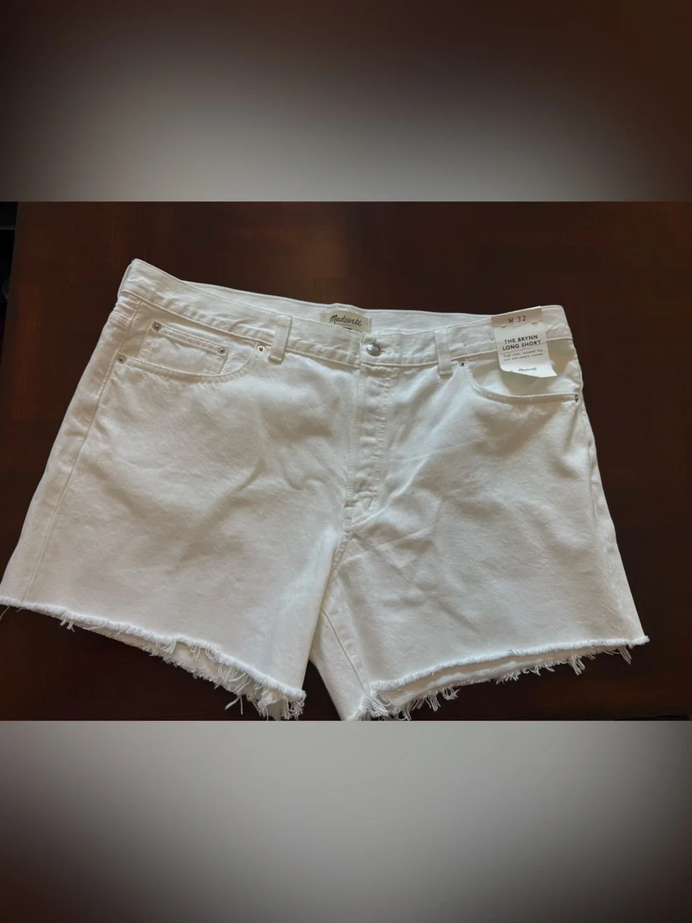 Madewell White Brynn Long Short
